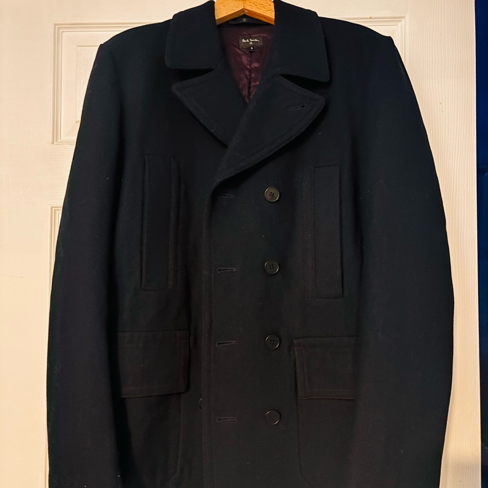 Paul Smith Men's Black Peacoat